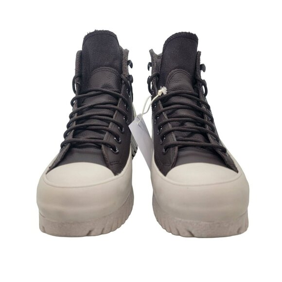 🤩Converse  Sz 9 Women Chunky Shoes Chuck Taylor All Star leather boots Brown Ne - Picture 3 of 11